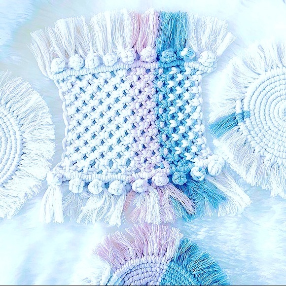 🌟HOST PICK🌟Soul Embellishments Handcrafted w/Love Macrame Coaster Mats Sets